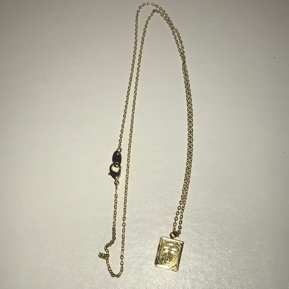 Gold bible necklace